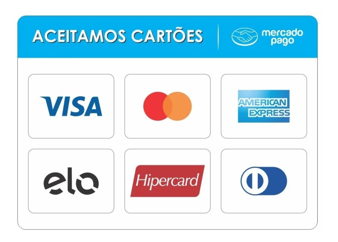 Bandeiras dos cartões aceitos para pagamento da reserva